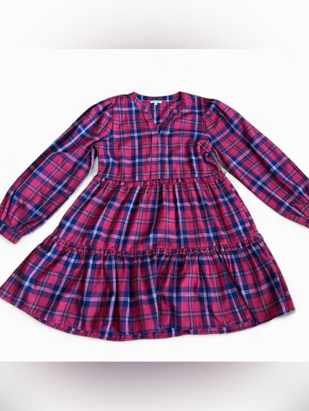 Jodifl red plaid babydoll dress